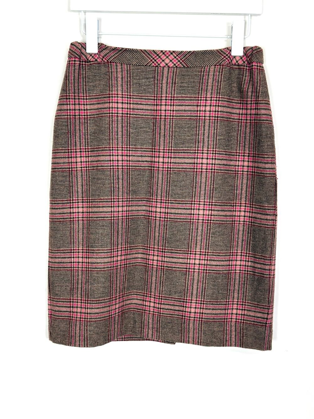Talbots Plaid Wool Blend Skirt